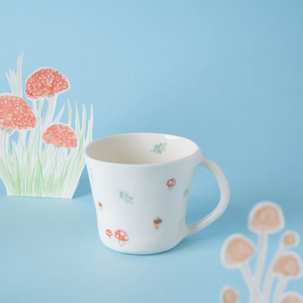 Cappuccino mug — Mushrooms