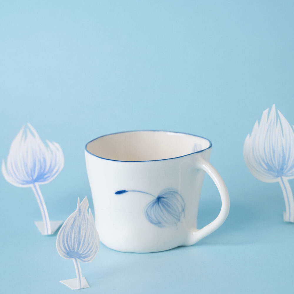 Cappuccino mug — Dandelions
