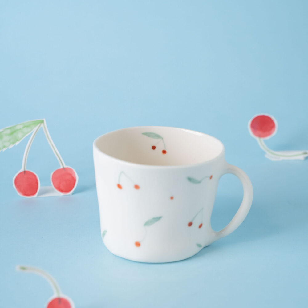 Tazza da cappuccino — Ciliegie